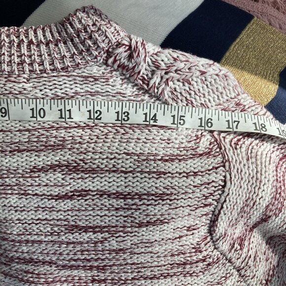 VTG Campus Cable Knit Sweater Academia Unisex Slouchy Acrylic Chunky Sz M - Picture 11 of 14